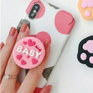 💗Pink BABY expanding phone grip and stand